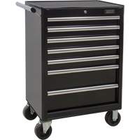 Chariot &agrave; outils industriel, 7 tiroirs, 27" la x 18-3/4" p x 39" h, Noir Pathway Supply LP