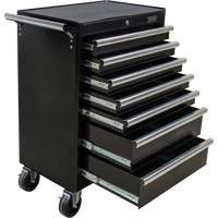 Chariot &agrave; outils industriel, 7 tiroirs, 27" la x 18-3/4" p x 39" h, Noir Pathway Supply LP