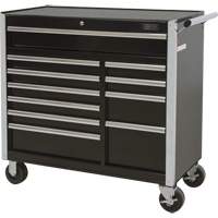 Industrial Tool Cart, 11 Drawers, 41" W x 18-3/4" D x 39-1/3" H, Black Pathway Supply LP