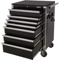 Chariot &agrave; outils &agrave; usage intensif, 7 tiroirs, 28" la x 22" p x 42-3/8" h, Noir Pathway Supply LP