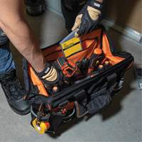 Tradesman Pro Wide-Open Tool Bag, Ballistic Nylon, 42 Pockets, Black Pathway Supply LP