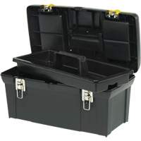 2000 Series Tool Box with Tray, 24" W x 11-1/4" D x 11" H, Black/Yellow Pathway Supply LP