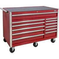 Chariot &agrave; outils industriel, 12 tiroirs, 56" la x 24-1/2" p x 38-1/8" h, Rouge Pathway Supply LP