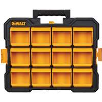 Flip-Bin Organizer, 3-7/8" W x 17-3/4" D x 13-7/8" H, Black/Yellow Pathway Supply LP