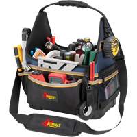 Porte-outils &eacute;lectrique/CHVAC &agrave; base moul&eacute;e, Polyester balistique, 20 pochettes, Noir/Bleu Pathway Supply LP