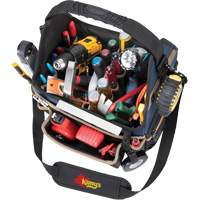 Porte-outils &eacute;lectrique/CHVAC &agrave; base moul&eacute;e, Polyester balistique, 20 pochettes, Noir/Bleu Pathway Supply LP