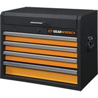 GSX Series Tool Chest, 26" W, 4 Drawers, Black/Orange Pathway Supply LP