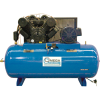Industrial Series Air Compressors - Horizontal Compressor - Two Stages, 200 Gal. (240 US Gal) Pathway Supply LP
