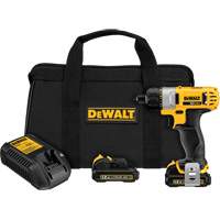 Ensemble de tournevis max, 1/4", 12 V, 160 UWO couple max., Lithium-ion bloc-pile Pathway Supply LP