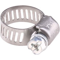 Hose Clamps - Stainless Steel Band & Zinc Plated Screw, Min Dia. 0.563, Max Dia. 1-1/4" Pathway Supply LP