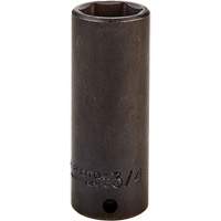 Socket, Impact, 3/4", 3/8" Drive, 6 Points, Deep Pathway Supply LP