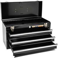 Boîte &agrave; outils portative, 20" la, 3 tiroirs, Noir Pathway Supply LP