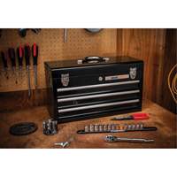 Boîte &agrave; outils portative, 20" la, 3 tiroirs, Noir Pathway Supply LP