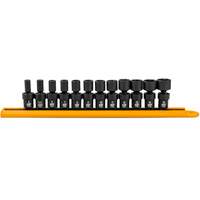 Jeu de 12 douilles m&eacute;triques flexibles universelles &agrave; chocs 1/4" &agrave; 6 pans Pathway Supply LP