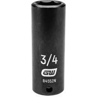 SAE Socket, Impact, 3/4", 1/2" Drive, 6 Points, Deep Pathway Supply LP