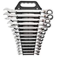 72-Tooth 12 Point Reversible Ratcheting SAE Wrench Set, Combination, 13 Pieces, Imperial Pathway Supply LP