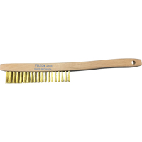 Brosses de nettoyage &agrave; manche recourb&eacute;, Laiton, 4 x 19 rangs de fils, Longueur 14" Pathway Supply LP