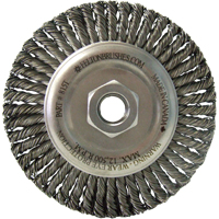 Brosses m&eacute;talliques &agrave; touret, Dia. 5-7/8", Fils 0,02", Arbre 5/8"-11, Acier Pathway Supply LP