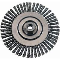 Brosses m&eacute;talliques &agrave; touret, Dia. 4-7/8", Fils 0,02", Arbre 5/8"-11, Acier inoxydable Pathway Supply LP