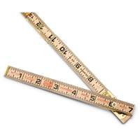 R&egrave;gle de maçon surdimensionn&eacute; Red End, 6' lo, Bois, Graduations de 1/16" Pathway Supply LP