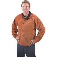 Welding Jacket, Leather, 4X-Large, Lava Brown Pathway Supply LP