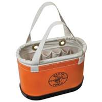 Seau ovale &agrave; coque rigide, 14" lo x 7" la x 10" h, Plastique, Orange Pathway Supply LP