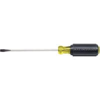 Slot Cabinet Tip Screwdriver, 1/4" Tip, Round, 10-11/32" L, Cushion Grip Handle Pathway Supply LP