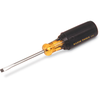 Slot Cabinet Tip Screwdriver, 3/16" Tip, Round, 6-3/4" L, Cushion Grip Handle Pathway Supply LP