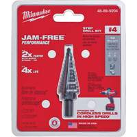 Foret &eacute;tag&eacute; no 4, 3/16" - 7/8", Incr&eacute;ments de 1/16", Acier rapide Pathway Supply LP