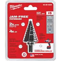 Foret &eacute;tag&eacute; no 5, 1/4" - 1-3/8", Incr&eacute;ments de 1/8", Acier rapide Pathway Supply LP