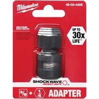 Adaptateur de douille carr&eacute;e &agrave; hexagonale pour tournevis &agrave; percussion Shockwave, Chocs, Prise 1/4", Douille 3/8", 1,875" lo Pathway Supply LP