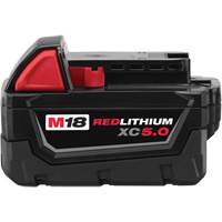 Bloc-piles &agrave; capacit&eacute; &eacute;tendue M18 Redlithium XC5.0 , Lithium-ion, 18 V, 5 A Pathway Supply LP