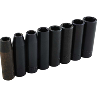 Socket Set, 8 Pcs, Impact, 3/8" Drive Size, Deep Pathway Supply LP