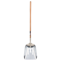 Scoop Shovel, Wood, Aluminum Blade, Straight Handle, 45-3/4" Length Pathway Supply LP
