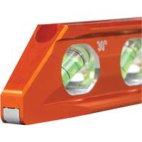 Torpedo Billet Level, 8" L, Aluminum, 4 Vials, Magnetic Pathway Supply LP