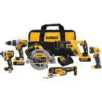 Max XR&reg; Cordless 6-Tool Combo Kit, Lithium-Ion, 20 V Pathway Supply LP