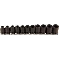 Socket Set, 11 Pcs, Impact, 3/8" Drive Size Pathway Supply LP