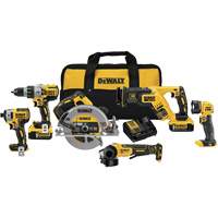 Max XR&reg; Brushless 6-Tool Combo Kit, Lithium-Ion, 20 V Pathway Supply LP