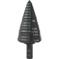 #12 Multi-Hole Step Drill Bit, 7/8" - 1-3/8" , 1/16" Increments, High Speed Steel Pathway Supply LP