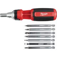 Tournevis &agrave; rochet 9 en 1 avec embouts multiples &agrave; carr&eacute; conducteur, 9-1/10" lo, Prise Coussin&eacute;e Pathway Supply LP
