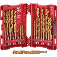 Jeu de forets m&eacute;triques Shockwave Red Helix, 25 morceaux, Titane Pathway Supply LP