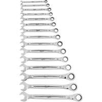 Ratcheting Wrench Set, Combination, 15 Pieces, Metric Pathway Supply LP