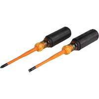 Slim-Tip Insulated Screwdriver Set, 1000 V, 2 Pcs Pathway Supply LP