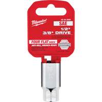 SAE Socket with Four Flat Sides, 3/8", 1/2" Drive, 6 Points Pathway Supply LP