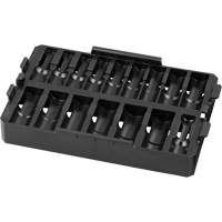 Organisateur amovible de 16 pi&egrave;ces pour les douilles de prise 1/2" Shockwave Impact Duty Packout Pathway Supply LP