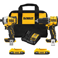 Atomic Cordless & Brushless Two-Tool Combo Kit, Lithium-Ion, 20 V Pathway Supply LP