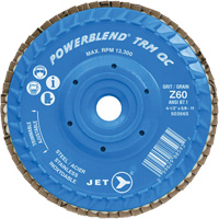 Disque &agrave; feuillets PowerBlend TRM QC ajustable, 4-1/2" x 5/8"-11, Type 27, Grain Z60, Alumine de zirconium Pathway Supply LP