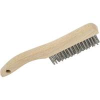 4SHSS Brosse &agrave; r&eacute;curer manuelle, Acier inoxydable, 4 x 16 rangs de fils, Longueur 10" Pathway Supply LP