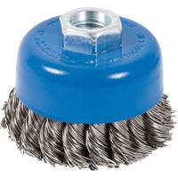 CK3201-SST Brosse boisseau &agrave; fils nou&eacute;s torsad&eacute;s en acier inoxydable, 3" dia. x 5/8"-11 arbre Pathway Supply LP