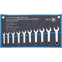 SCWS-10M Stubby Wrench Sets, Combination, 10 Pieces, Metric Pathway Supply LP